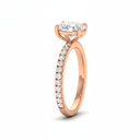 Oval Diamond Band Engagement Ring AAC00075