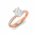 Oval Diamond Band Engagement Ring AAC00075