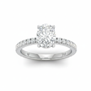 Oval Diamond Band Engagement Ring AAC00075