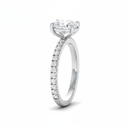 Oval Diamond Band Engagement Ring AAC00075