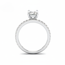 Oval Diamond Band Engagement Ring AAC00075