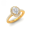 Oval Diamond Halo & Band Engagement Ring  AAC00047