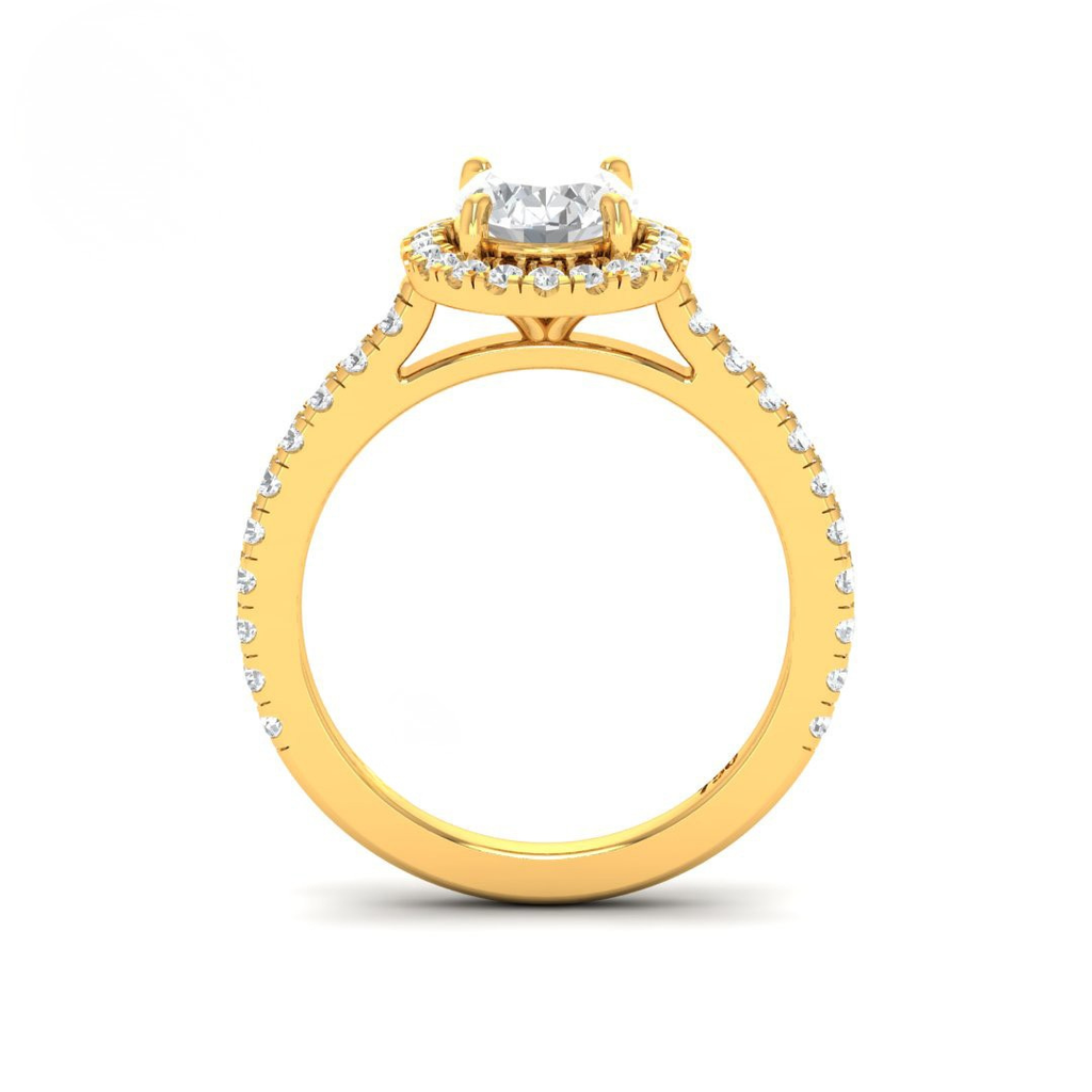 Oval Diamond Halo & Band Engagement Ring  AAC00047