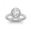 Oval Diamond Halo & Band Engagement Ring  AAC00047