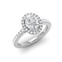 Oval Diamond Halo & Band Engagement Ring  AAC00047