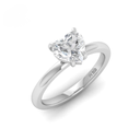 Heart Diamond Plain Band Engagement Ring  AAC00098