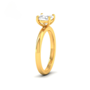 Cushion Diamond Plain Band Engagement Ring  AAC00051