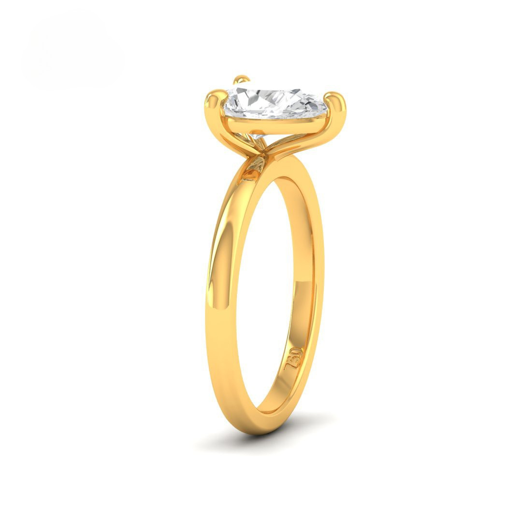 Pear Diamond Hidden Halo Engagement Ring  AAC00046