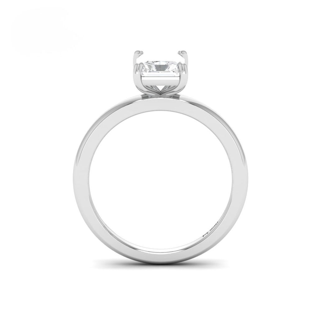Radiant Diamond Plain Band Engagement Ring AAC00090