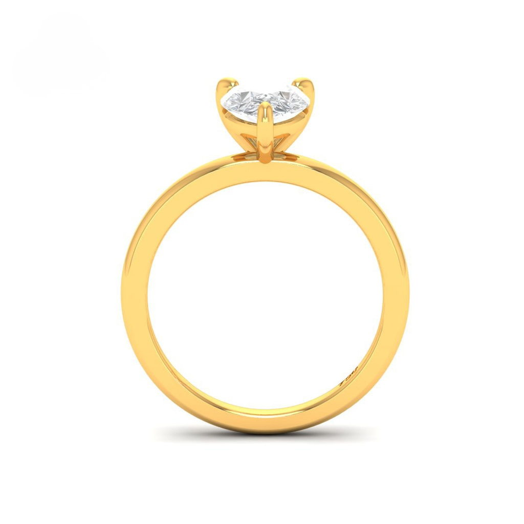 Pear Diamond Plain Band Engagement Ring AAC00099