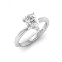 Pear Diamond Plain Band Engagement Ring AAC00099