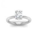Oval Cut Diamond With Hidden Halo Engagement Ring  