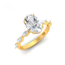 Oval Hidden Halo & Marquise Band Ring (Mounts) AAC00065