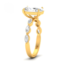 Oval Hidden Halo & Marquise Band Ring (Mounts) AAC00065