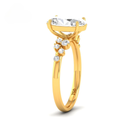 Oval Cut Diamond Engagement Ring With Diamond Accent Band AAC00032