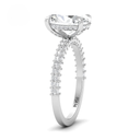 Oval Cut Diamond Engagement Ring With Diamond Hidden Halo And 3D Diamond Band  AAC00123