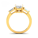 Oval Cut Diamond Engagement Ring With Tapering Baguettes Cut Side Diamond AAC00125