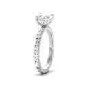  Cushion Diamond Hidden Halo and Diamond Band Engagement Ring AAC00028