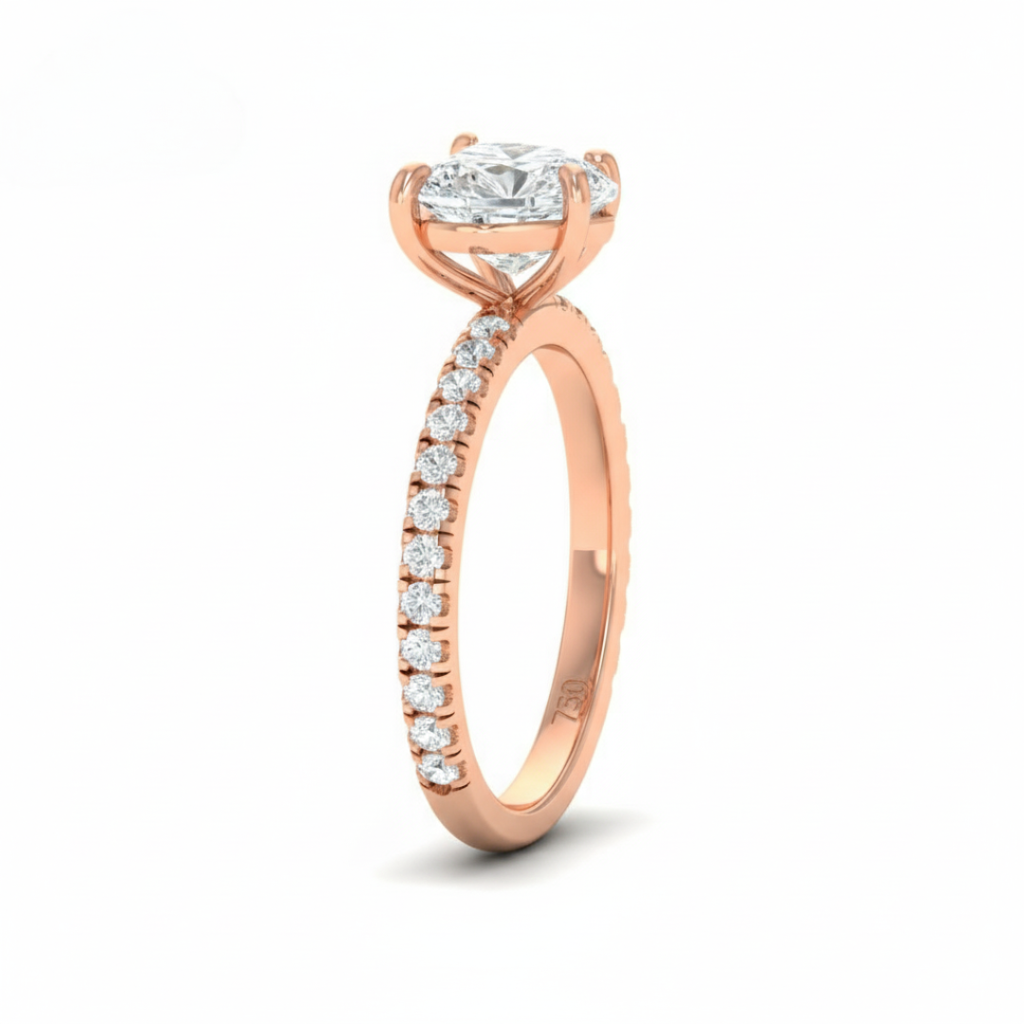  Heart Diamond Band Engagement Ring  AAC00081