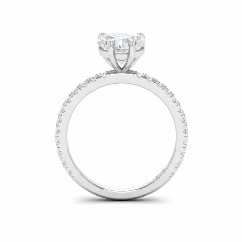  Heart Diamond Band Engagement Ring  AAC00081