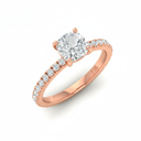 Cushion Diamond Band Engagement Ring AAC00072