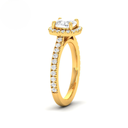 Cushion Diamond Halo Engagement Ring AAC00114