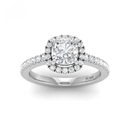 Cushion Diamond Halo Engagement Ring AAC00114