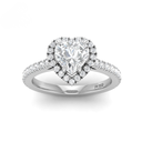Heart Diamond Halo Engagement Ring   AAC00021