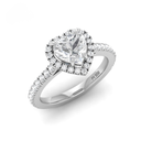 Heart Diamond Halo Engagement Ring   AAC00021