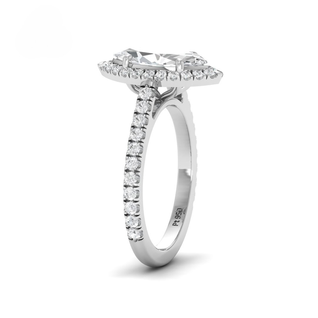 Marquise Diamond Halo Engagement Ring AAC00031