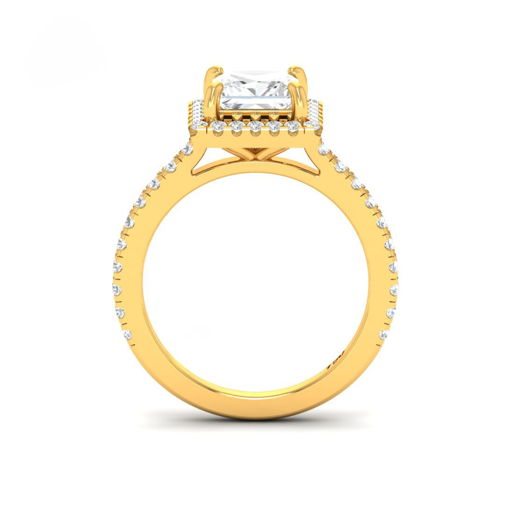Princess Diamond Halo Engagement Ring   AAC00061
