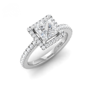Princess Diamond Halo Engagement Ring   AAC00061