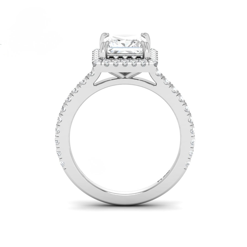 Princess Diamond Halo Engagement Ring   AAC00061