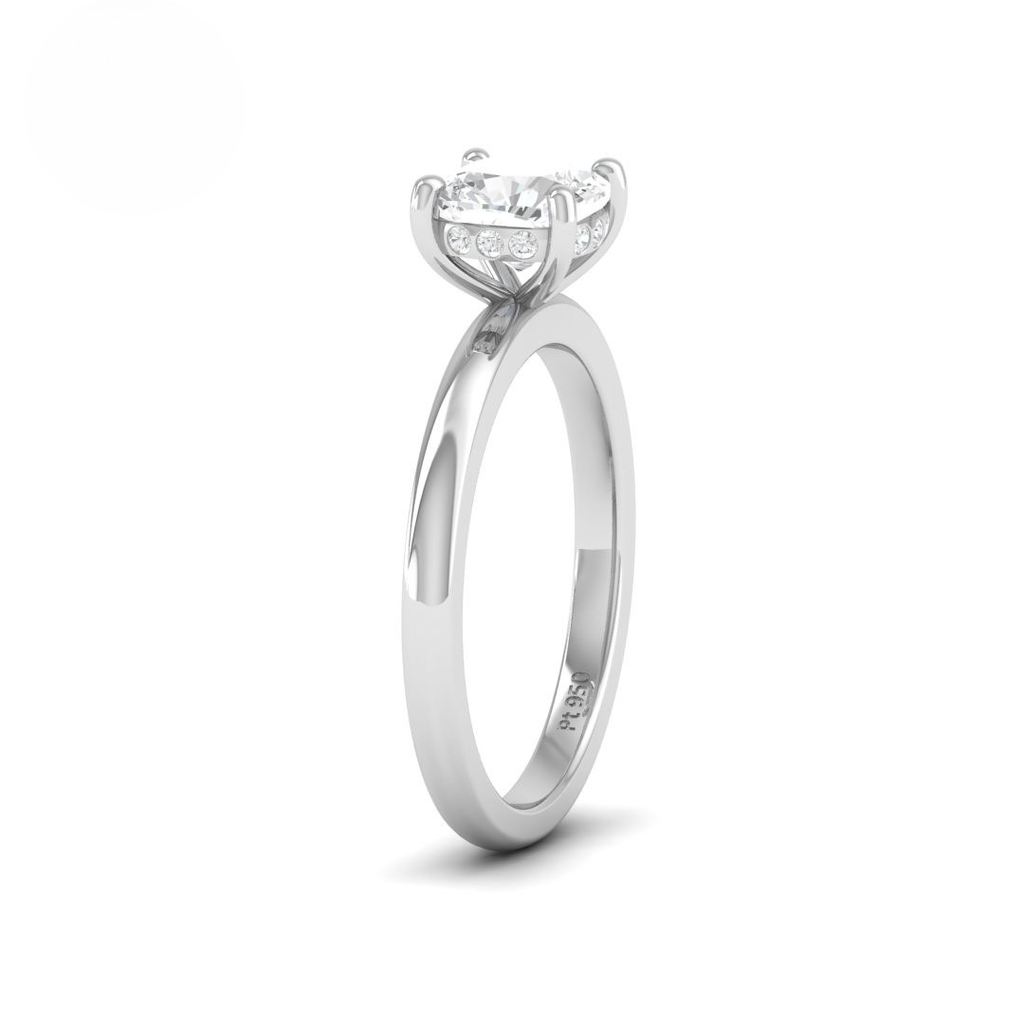 Cushion Diamond Hidden Halo Engagement Ring AAC00117
