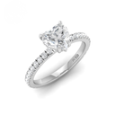 Heart Diamond Hidden Halo and Diamond Band Engagement Ring  AAC00066