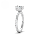 Heart Diamond Hidden Halo and Diamond Band Engagement Ring  AAC00066