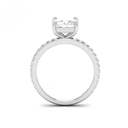Princess Diamond Hidden Halo and Diamond Band Engagement Ring AAC00041