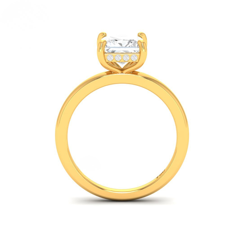 Princess Diamond Hidden Halo Engagement Ring AAC00092