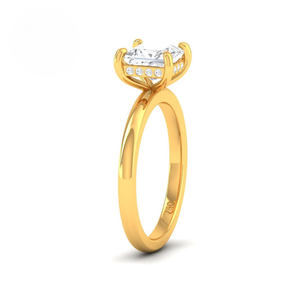 Princess Diamond Hidden Halo Engagement Ring AAC00092