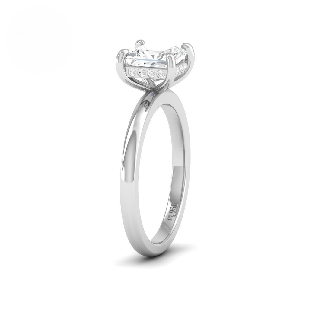 Princess Diamond Hidden Halo Engagement Ring AAC00092