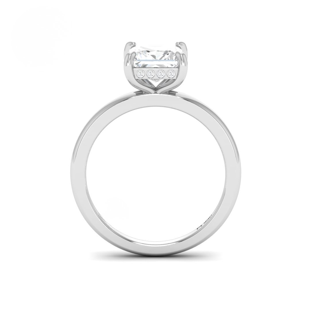 Princess Diamond Hidden Halo Engagement Ring AAC00092