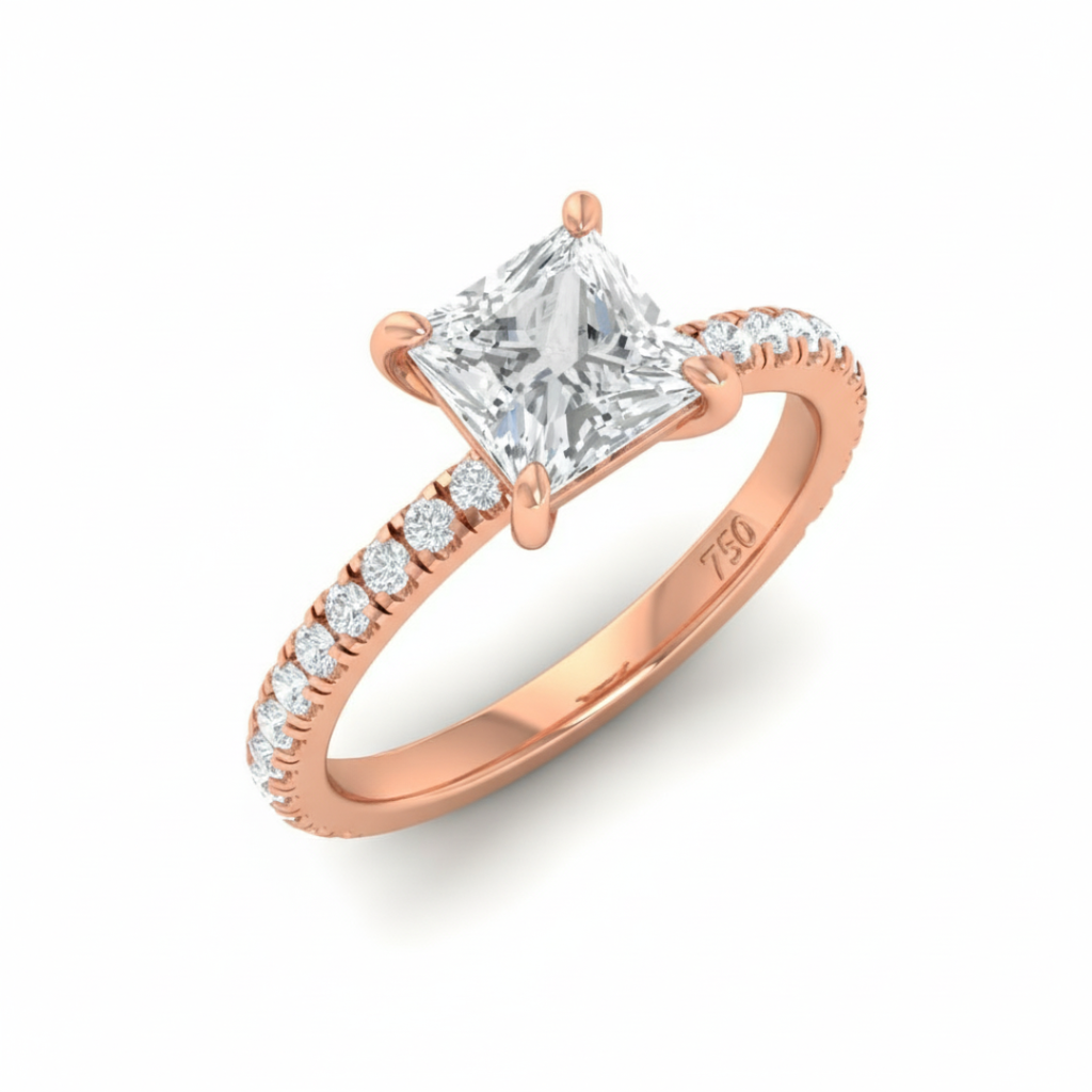 Princess Diamond Band Engagement Ring AAC00122
