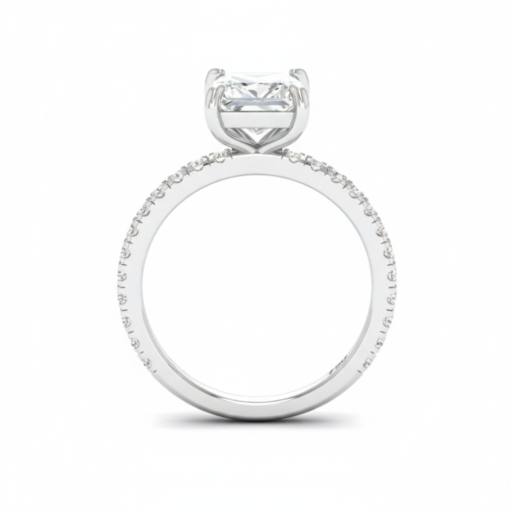 Princess Diamond Band Engagement Ring AAC00122