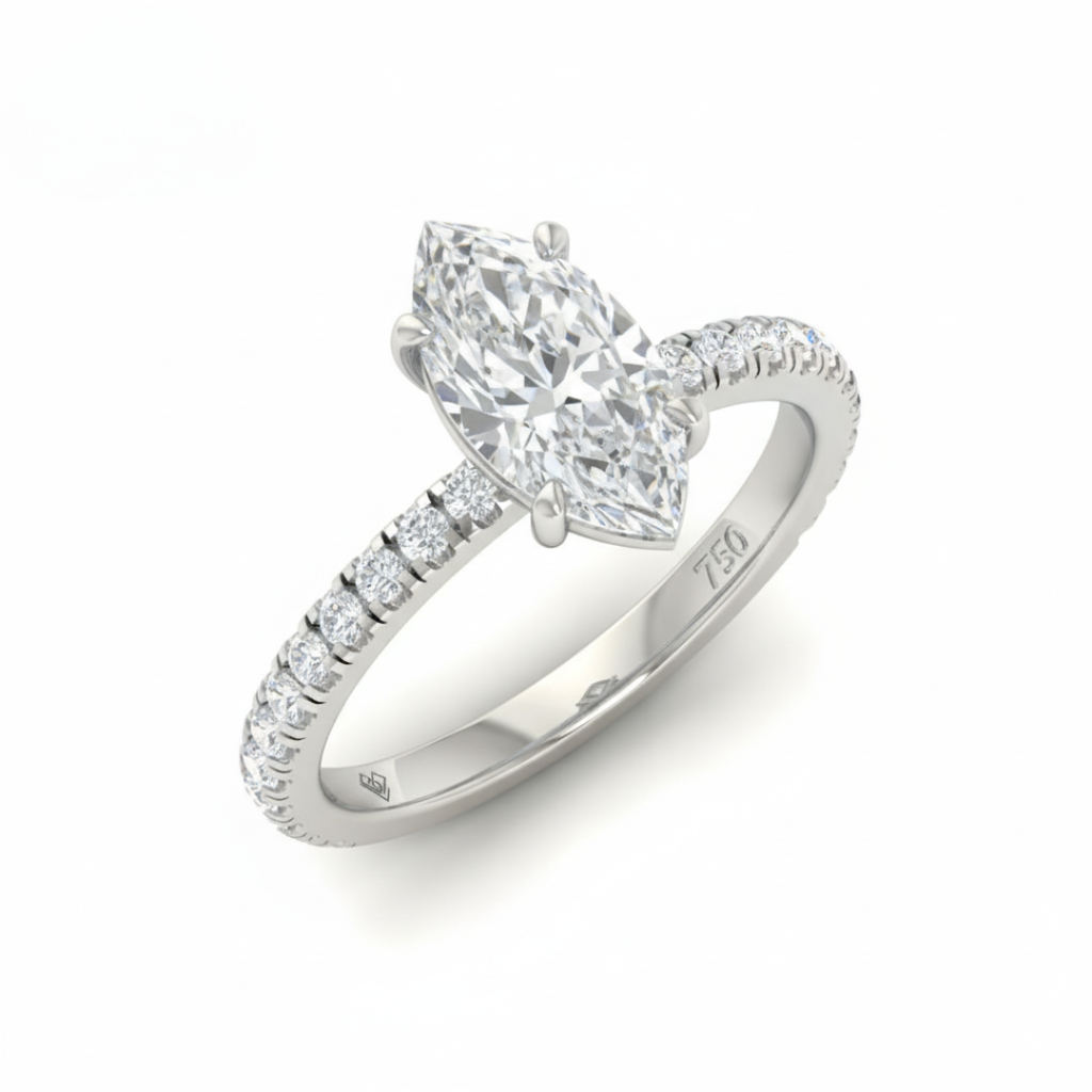 Marquise Diamond Band Engagement Ring  AAC00017