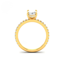  Marquise Diamond Hidden Halo and Diamond Band Engagement Ring AAC00069