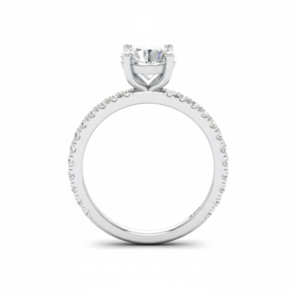 Round Diamond Band Engagement Ring AAC00002