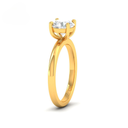 Round Diamond Plain Band Engagement Ring  AAC00012