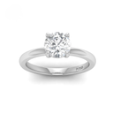 Round Diamond Plain Band Engagement Ring  AAC00012