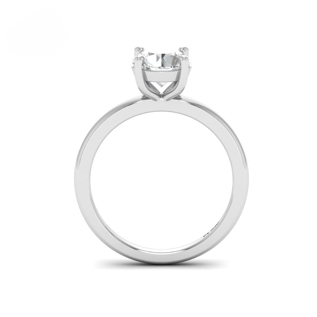 Round Diamond Plain Band Engagement Ring  AAC00012