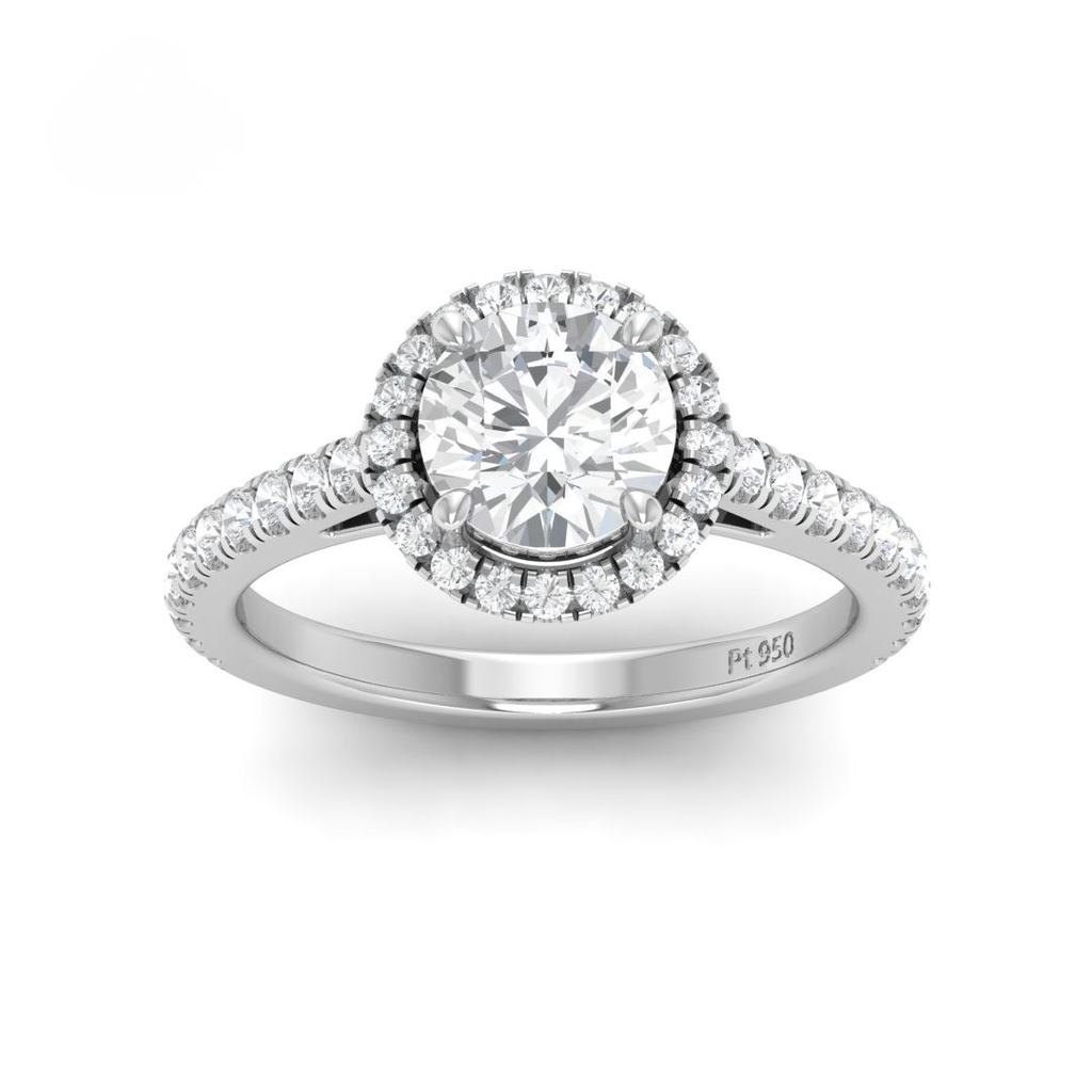 Round Diamond Halo Engagement Ring AAC00085